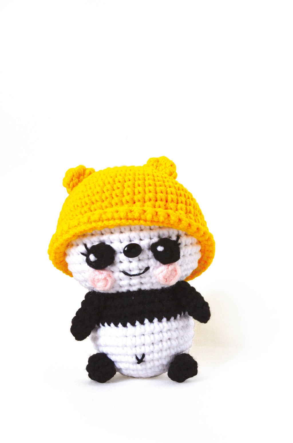 Kit minigurumi panda para tejer a crochet