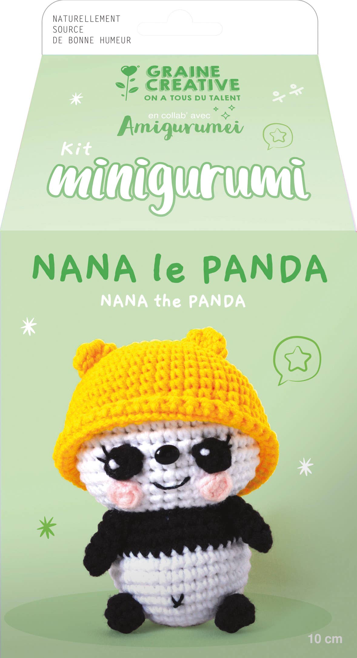 Kit minigurumi panda para tejer a crochet